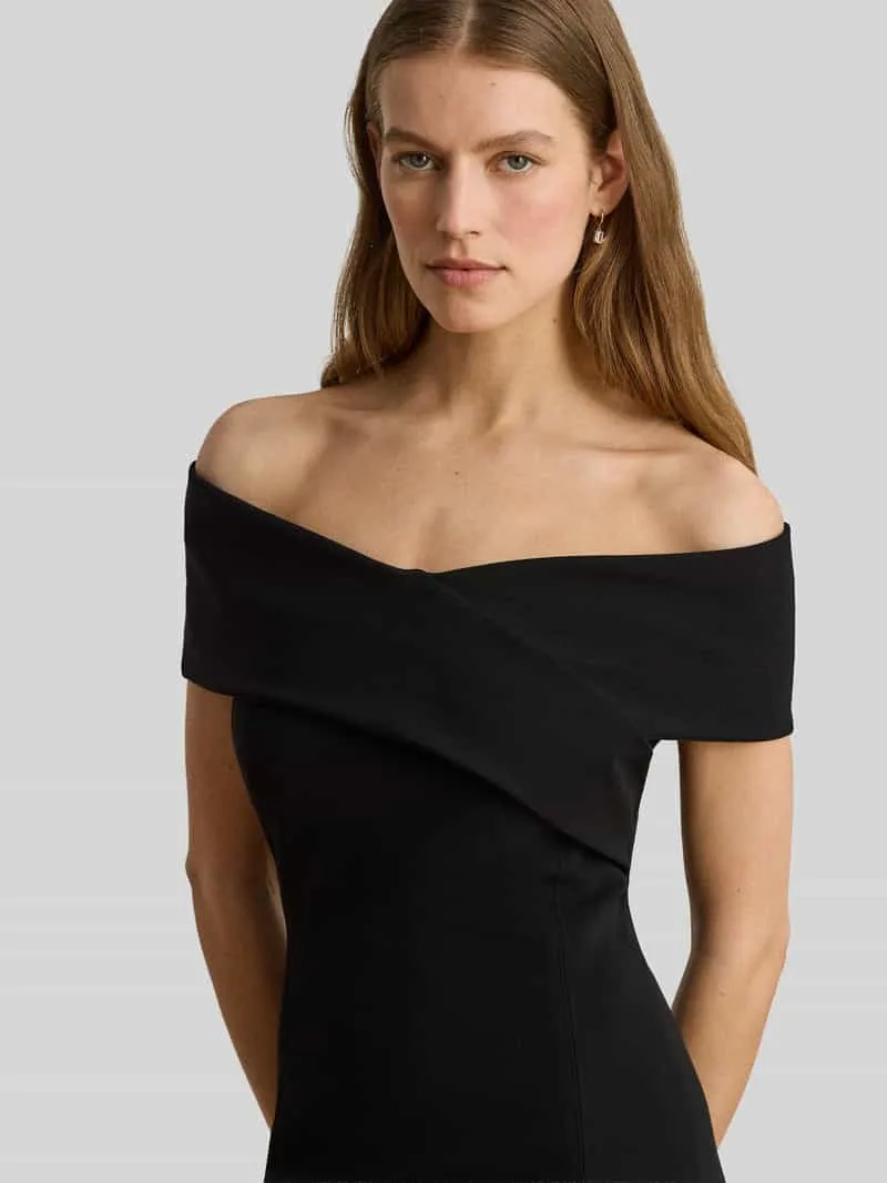 Lauren Ralph Lauren Nauwsluitende cocktailjurk met carmenhals zwart, foto 4