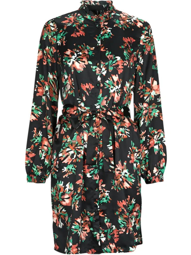 Vero Moda Korte Jurk Vero Moda VMCANA L/S ABK SHIRT DRESS WVN BTQ Zwart