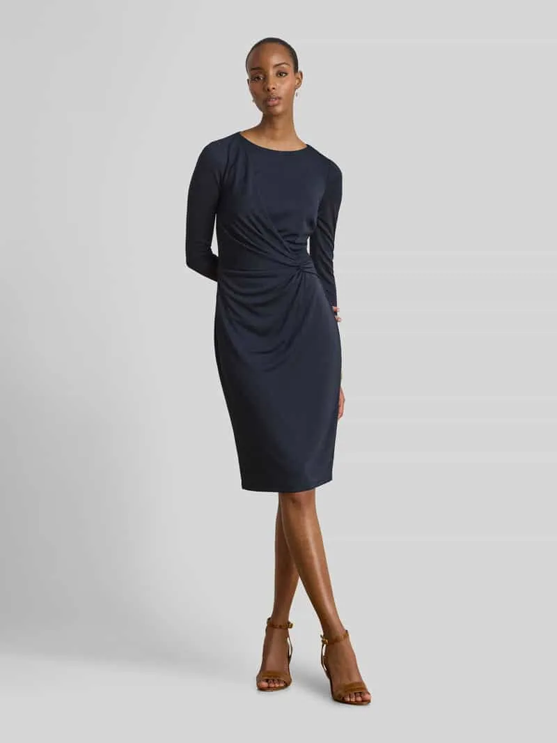 Lauren Ralph Lauren Nauwsluitende kokerjurk met knoopdetail Marineblauw