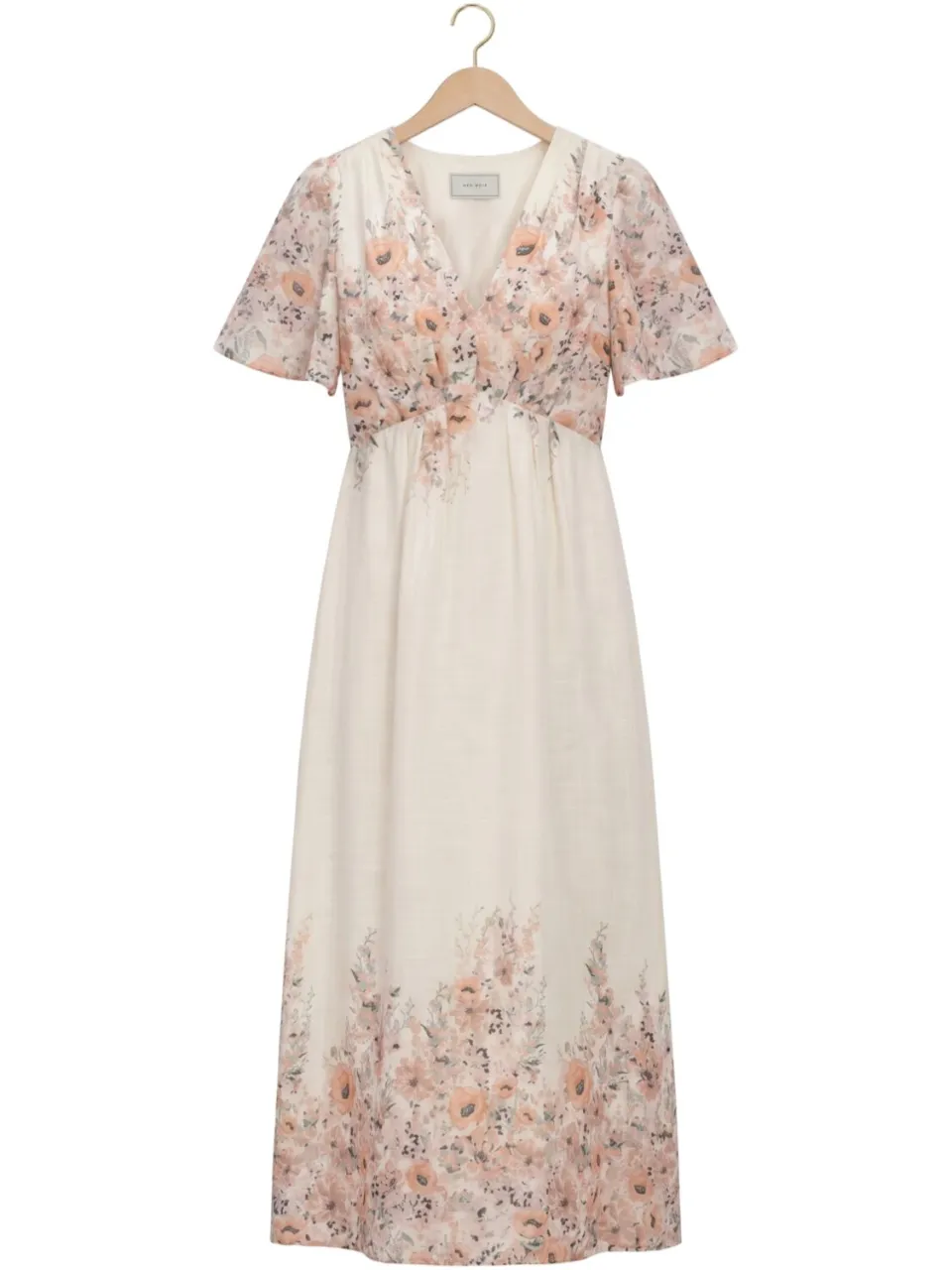 NEO NOIR Dames Jurken Serna Flower Print Dress - Ecru, foto 2