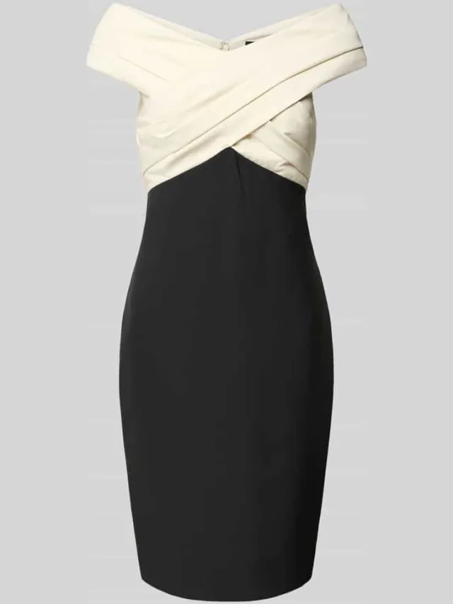 Lauren Ralph Lauren Cocktailjurk in wikkellook, model 'Irene' Zwart