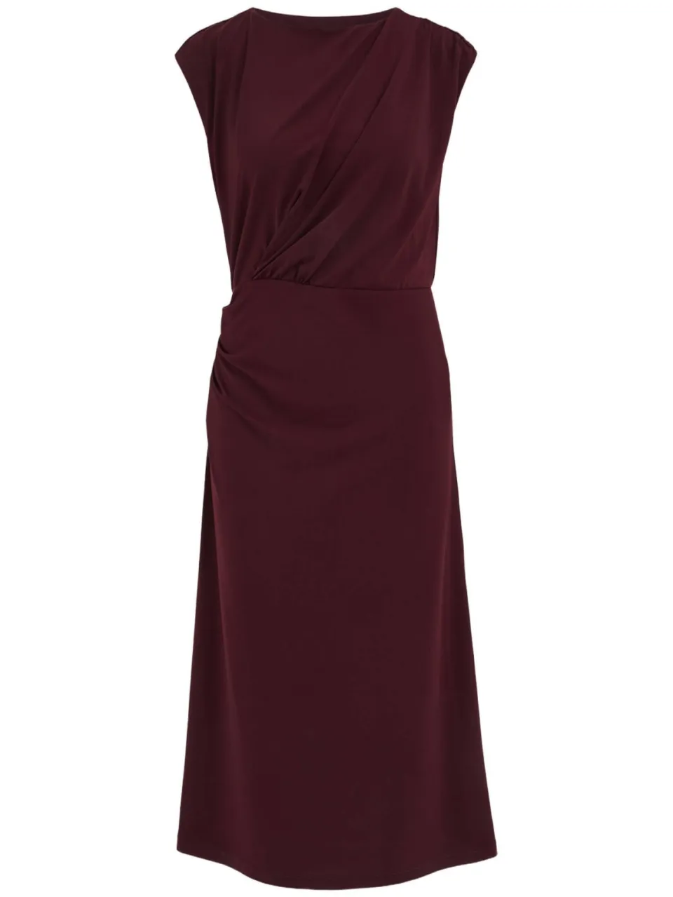 WE Fashion midi jurk - donkerrood, foto 2