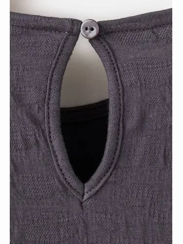 Mango Kids korte jurk met plooien antraciet, foto 4