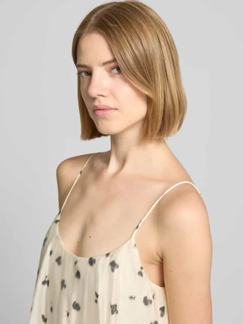 Jake*s midi-jurk in laagjeslook met spaghettibandjes ecru, foto 4