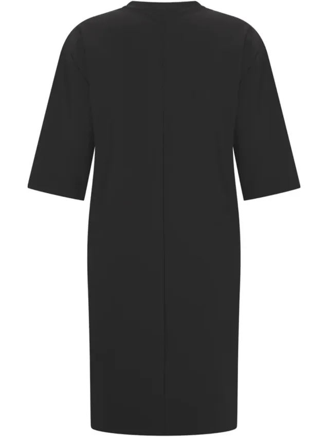 Mi Piace Bonded Travel Jurk Midi 202682 Black - Maat : Zwart