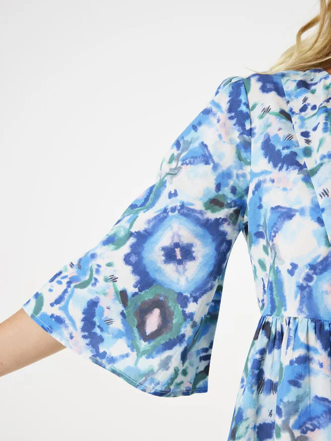 Garcia Jurk met print blauw, foto 3