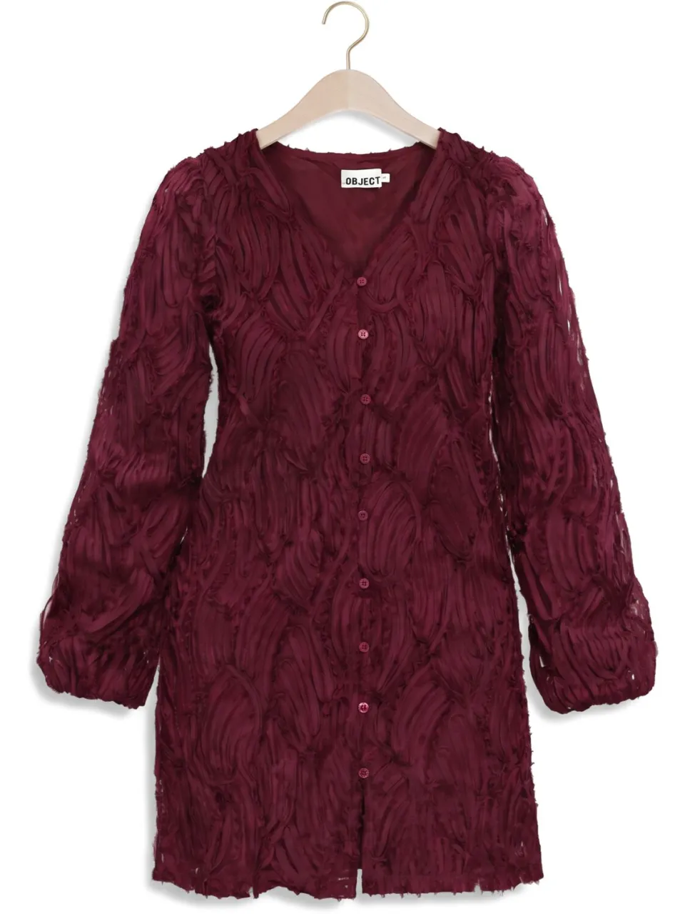Object Dames Jurken Objlucie Luka L/s Re Dress 147 Div - Bordeaux, foto 2