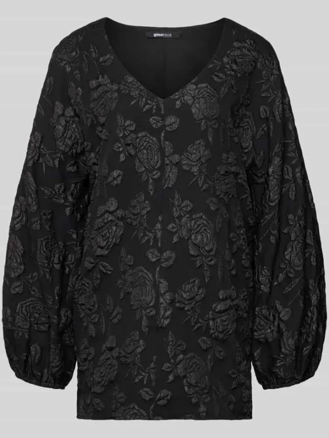 Gina Tricot Mini-jurk met V-hals Zwart