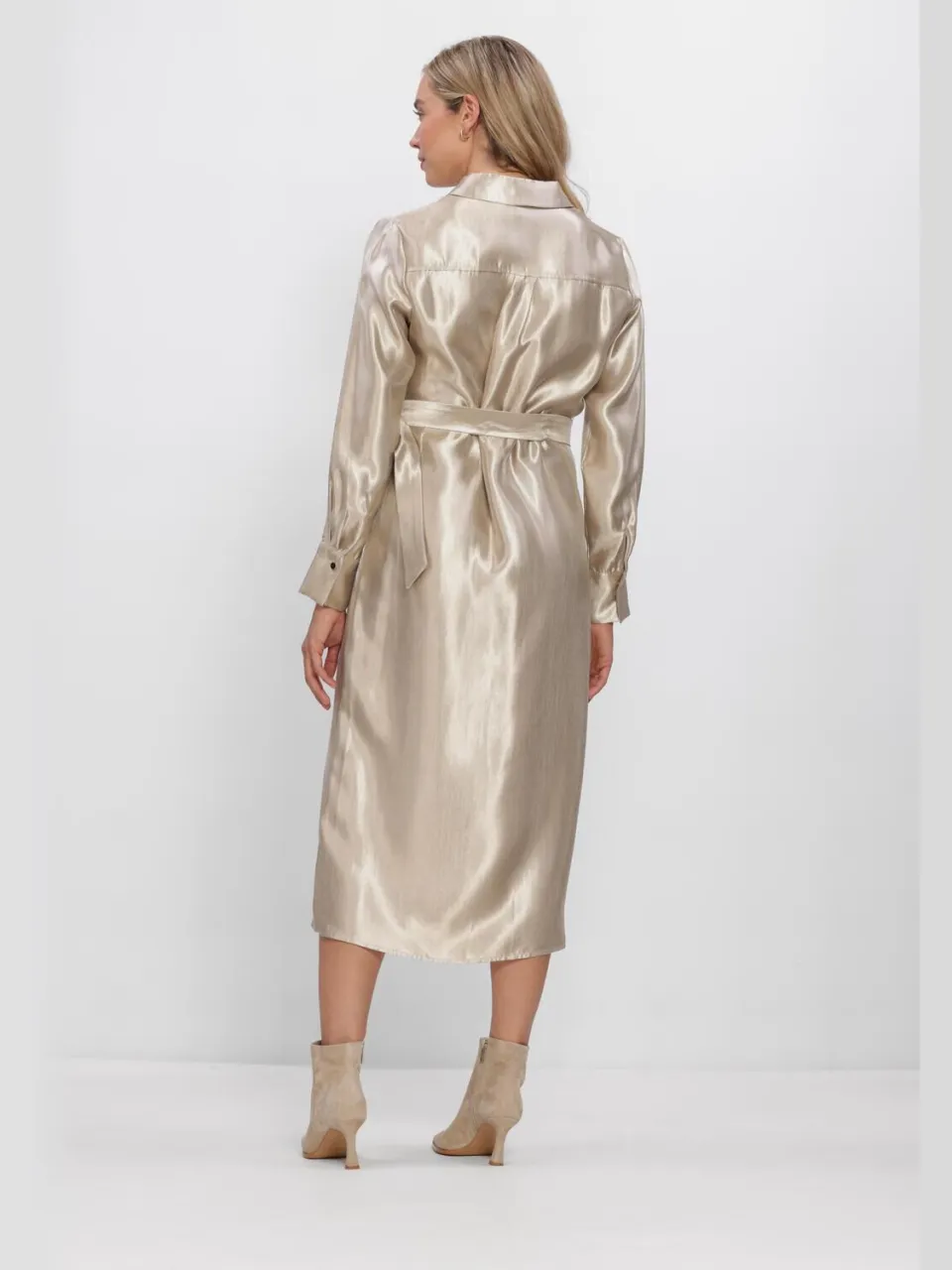 Freebird Dames Jurken Wv-shiny-twill-vis-26-1 - Goud, foto 3
