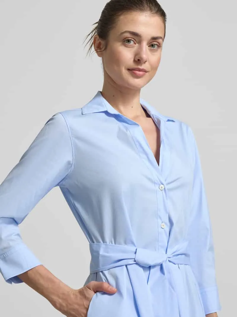 0039 italy Overhemdjurk met strikceintuur model 'JULE' lichtblauw, foto 3
