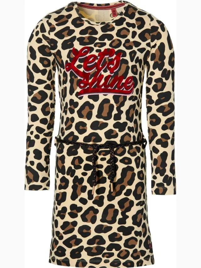 Quapi jurk Daantje Leopard Beige