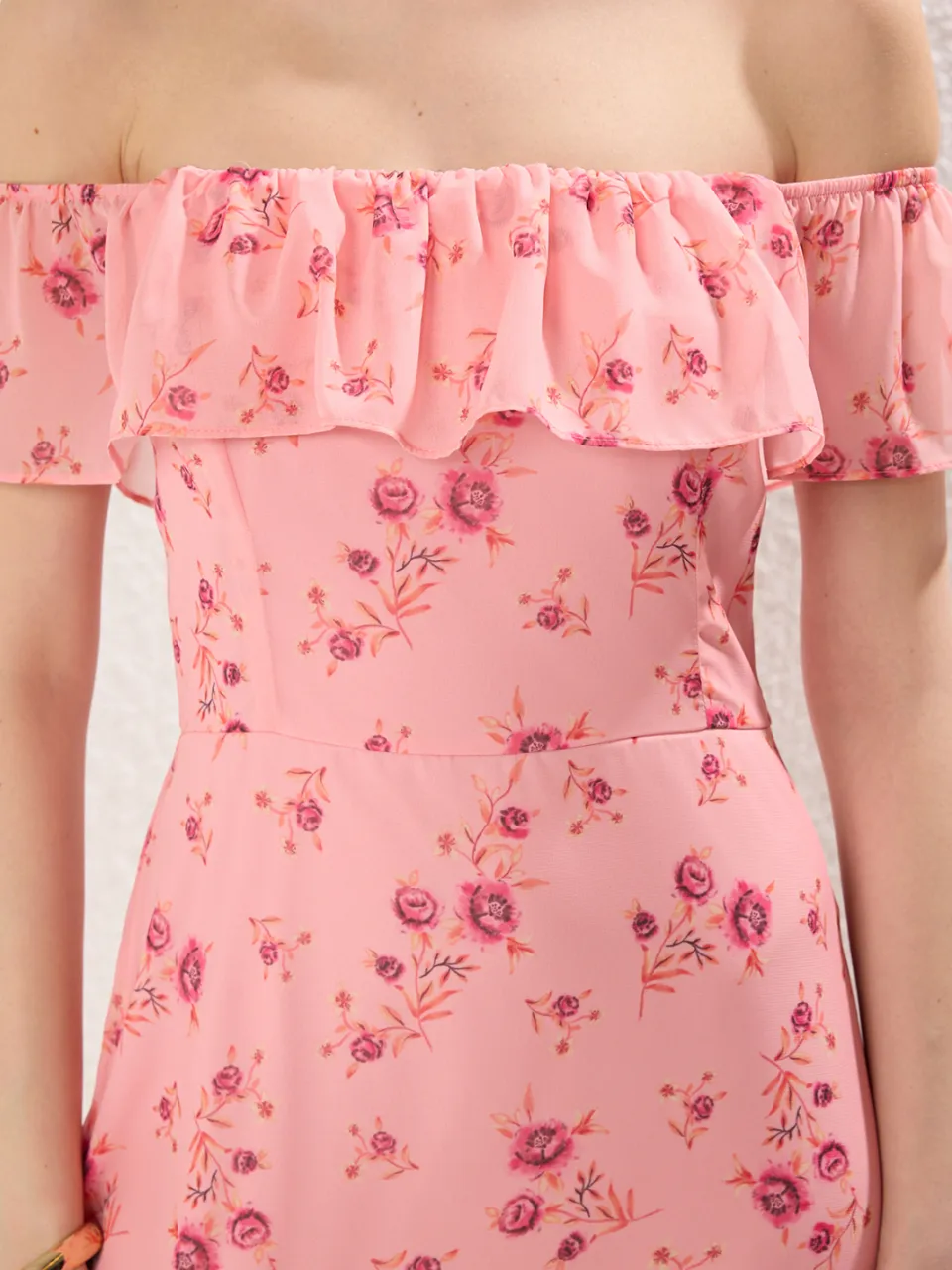 Trendyol TRENDYOLMİLLA Dames Roze Bloemen Midi Mouwloos Avond / Dagelijks A-lijn Jurken, foto 2