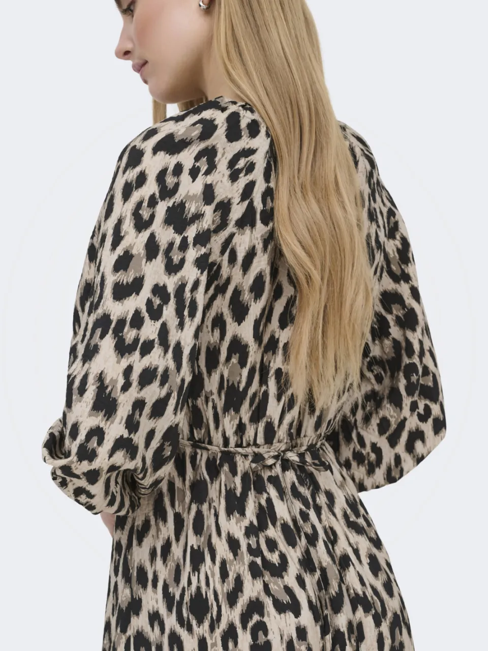 Only maxi jurk met panterprint bruin, foto 3