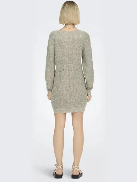 Jacqueline De Yong Whitney megan l/s boat dress Grijs