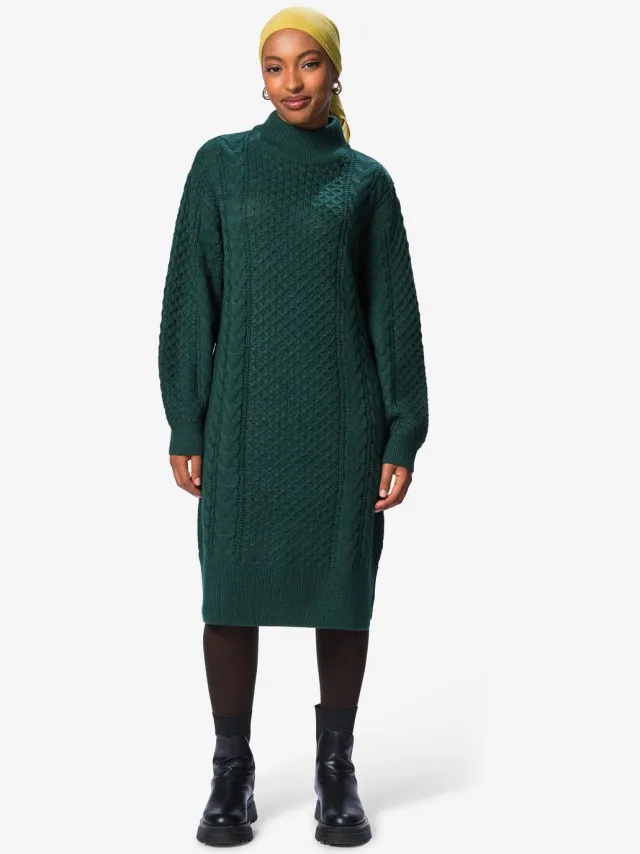 HEMA Damesjurk regular fit kabel zeegroen