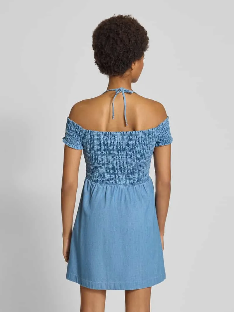 Tommy Jeans Getailleerde mini-jurk van puur katoen jeansblauw, foto 3