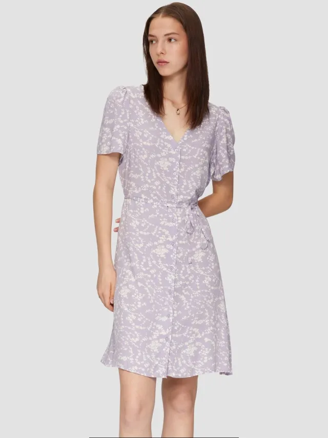 QS female - Jurk van viscose grijs
