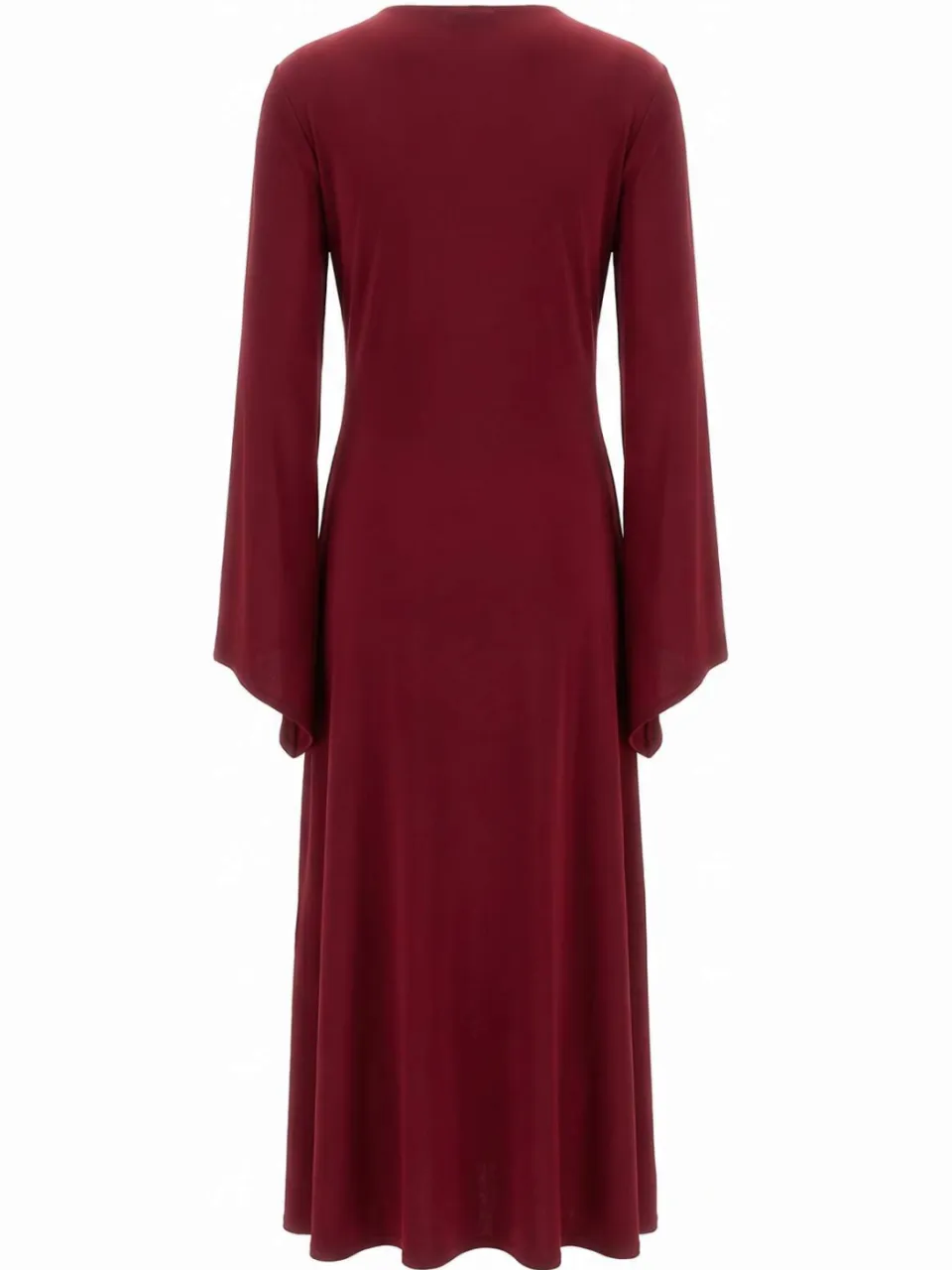 Trendyol TRENDYOLMİLLA Dames Bordeaux Effen Maxi Lang A-lijn Jurken Bordeauxrood