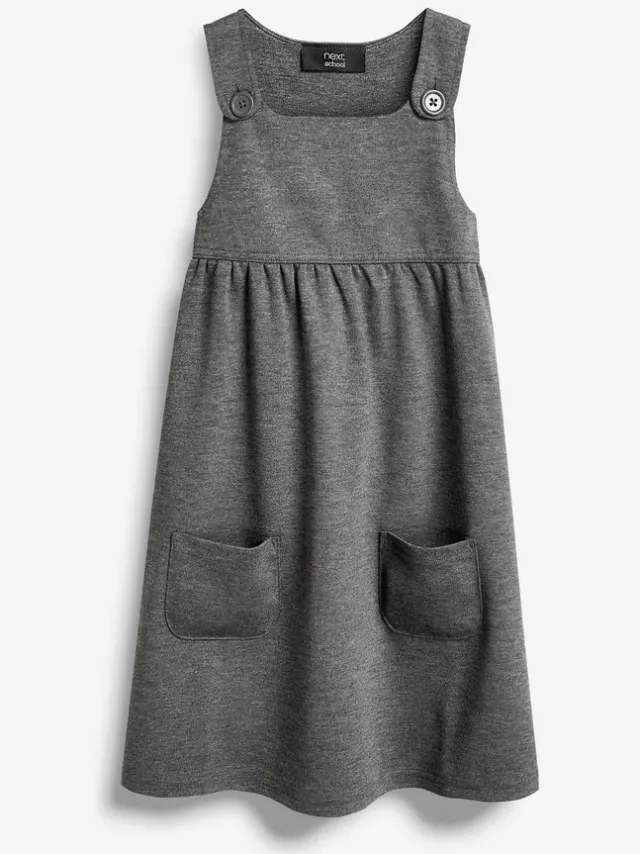 Next Meisjes - Jersey schoolovergooier met stretch - Grijs Grey