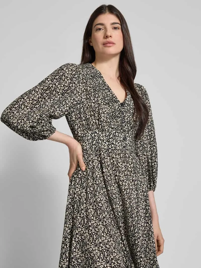 IVY OAK Maxi-jurk met knoopsluiting, model 'DREA' zwart, foto 4