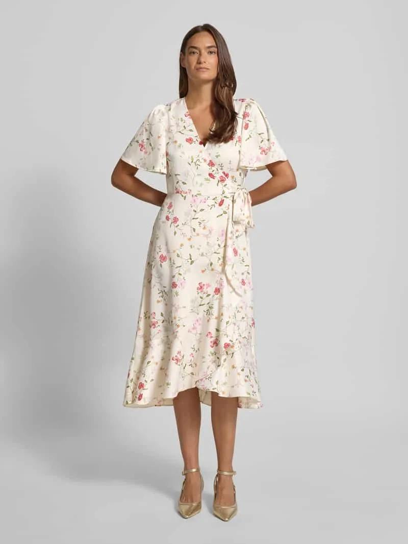 Yas Cocktailjurk in wikkellook model 'THEA' wit, foto 4