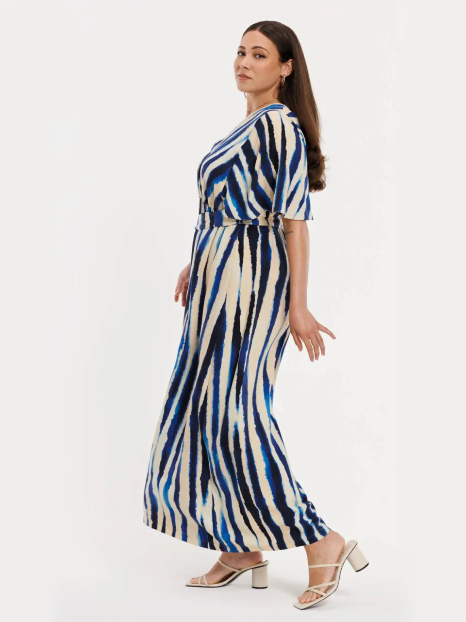Yoek RIPPLES maxi-jurk blauw, foto 4