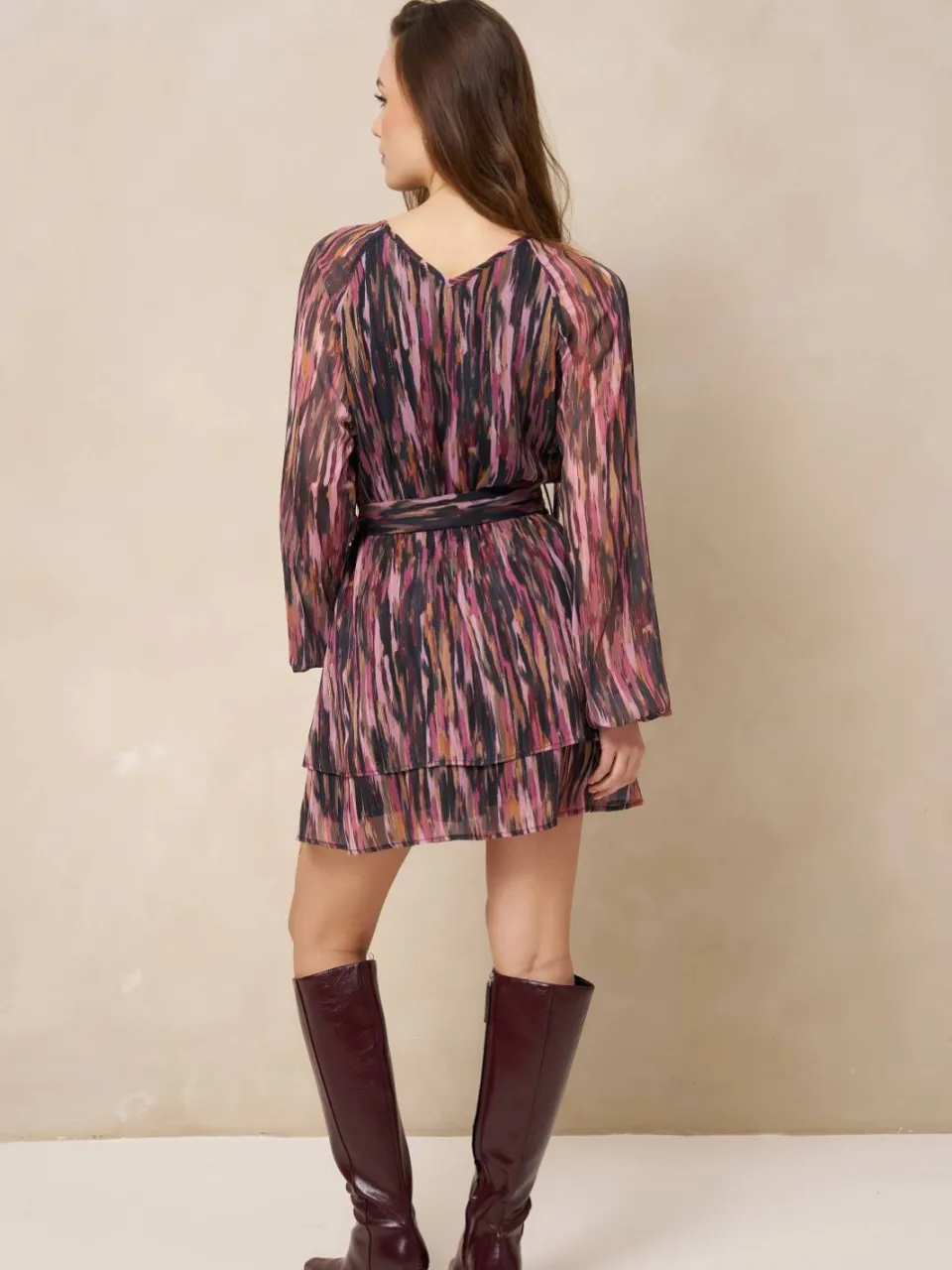 Lofty Manner korte jurk met glitters en print - meerkleurig multi, foto 3