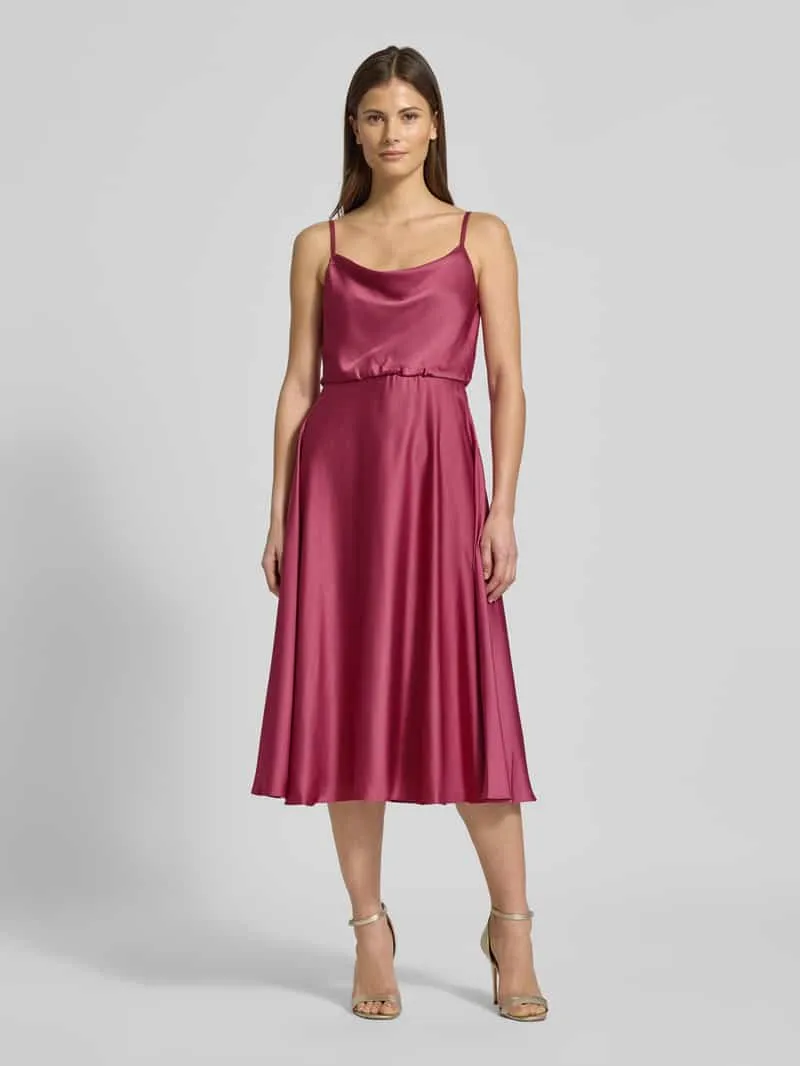 Jake*s Cocktail Cocktailjurk met Cascadehals Fuchsia
