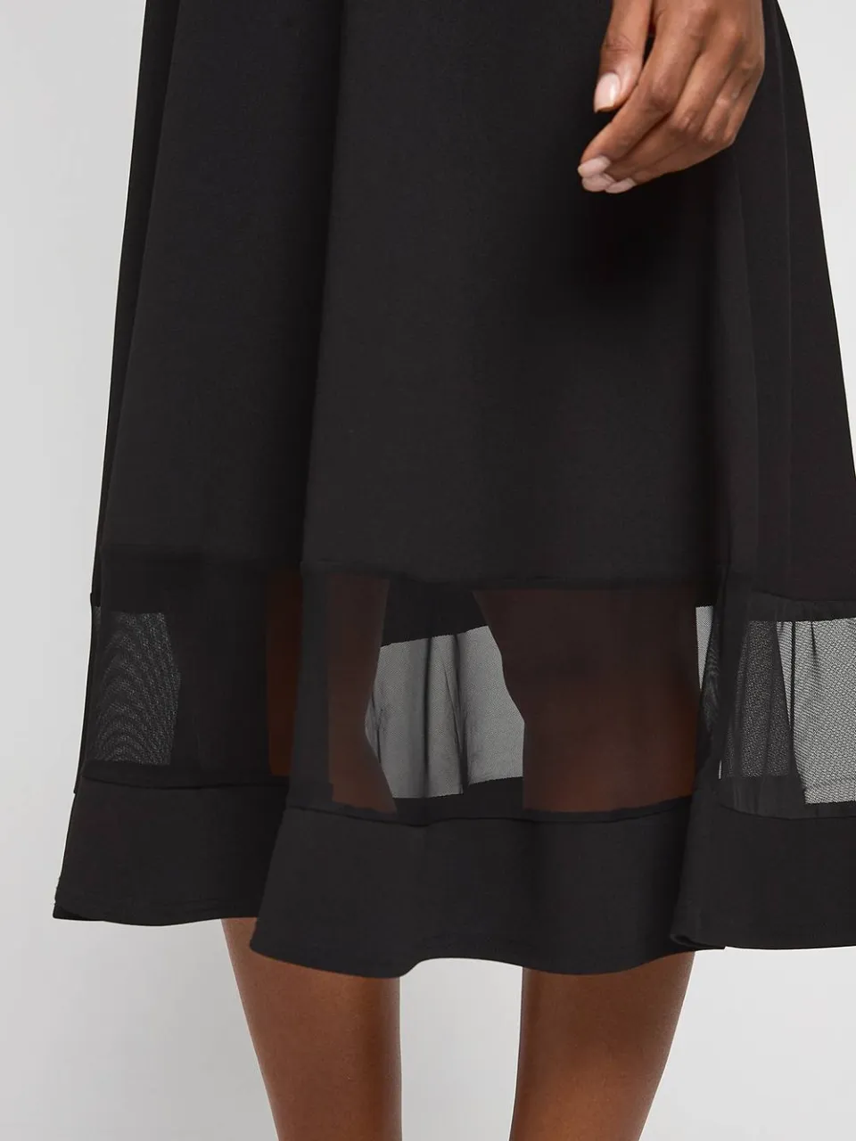 boohoo Dames Plus Vierkante Hals Skater Jurk zwart, foto 4