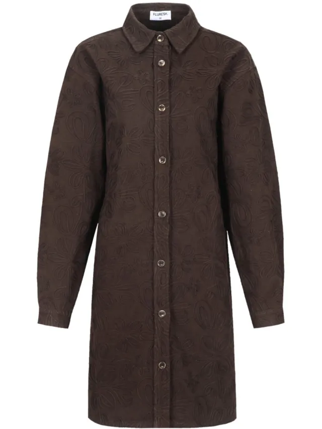 Fluresk Jurk Ellis Dress 26nqf20 514 Dark Chocolate Dames Maat - 38 Bruin