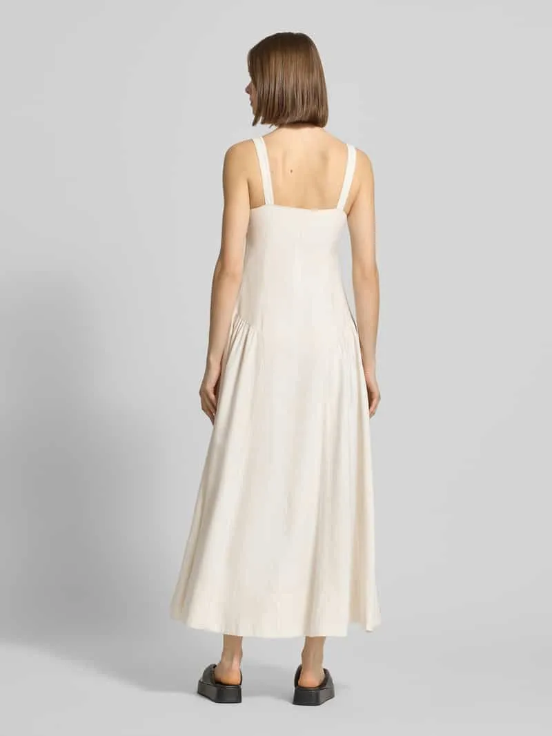 Topshop maxi-jurk met ronde hals model 'VIOLA' offwhite, foto 3