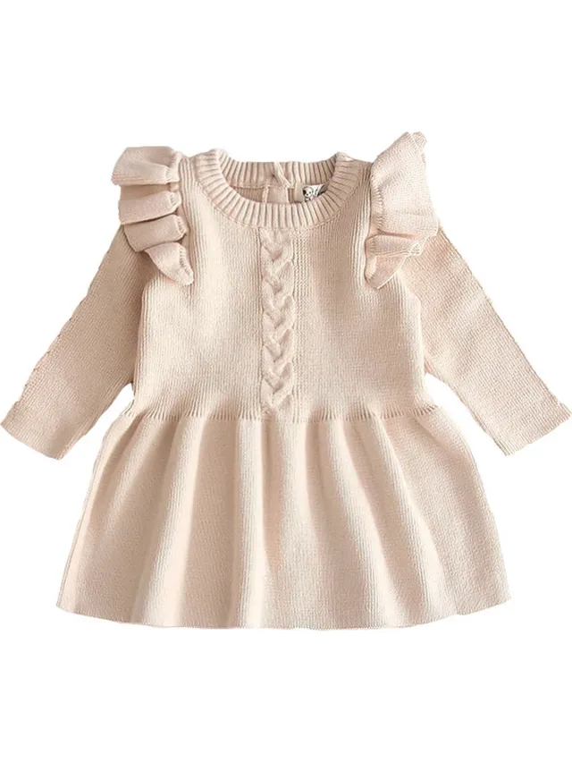 Baby Garden gebreide baby jurk Creme