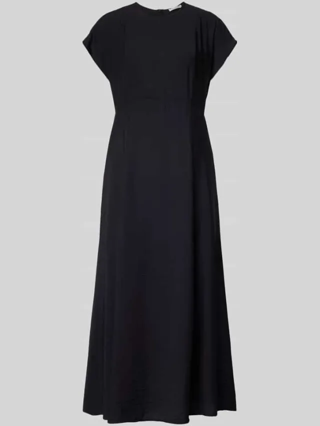 Marc O'Polo midi-vrijetijdsjurk van viscosemix marineblauw, foto 2