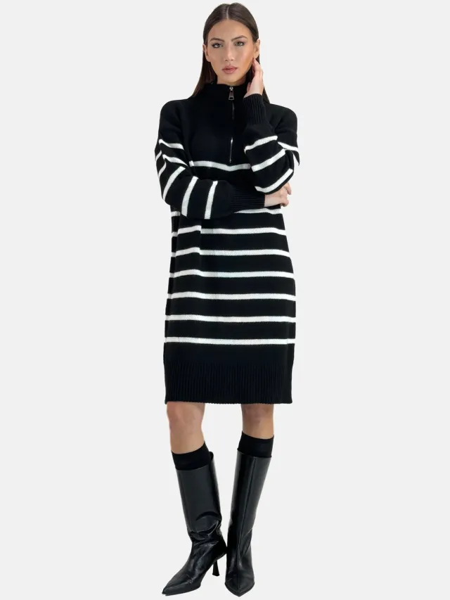 Elara Strickkleid Schwarz