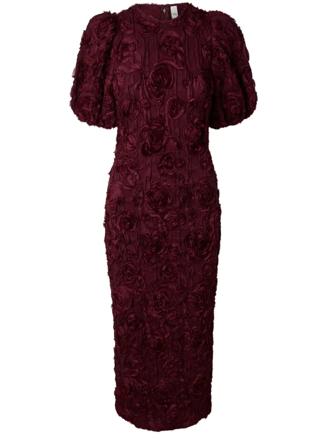 Yas maxi-jurk Maroon Banner1