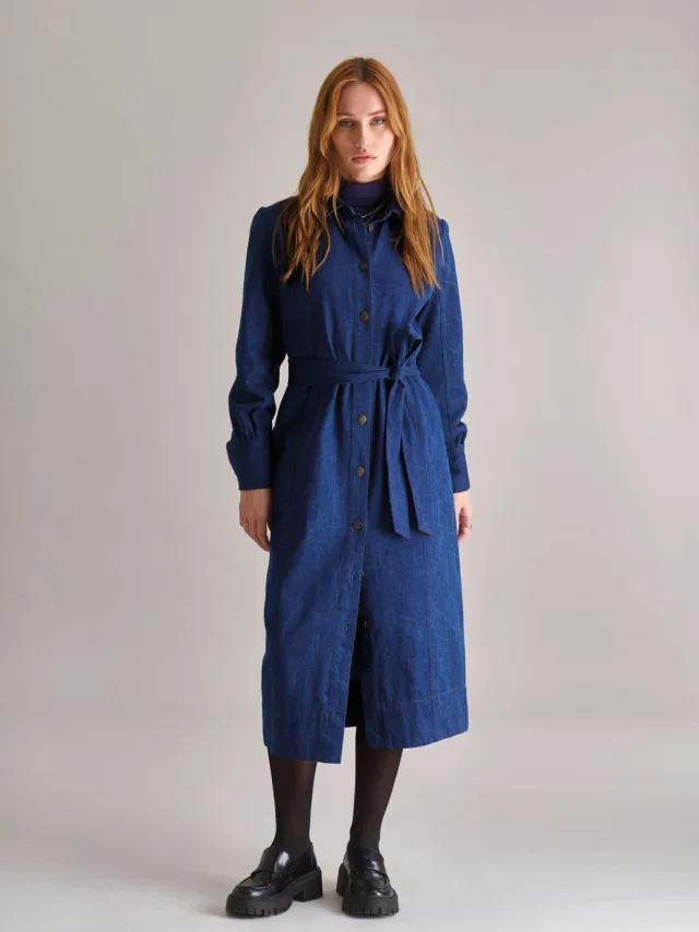KOMODO dames vegan Spijkerjurk Hariti Donkerblauw