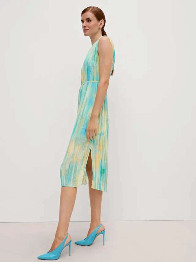 Comma female - Maxi-jurk met plooien turquoise