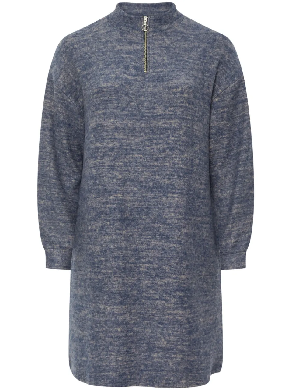 Yours Blauwe Zachte Rits Trui Jurk, foto 3