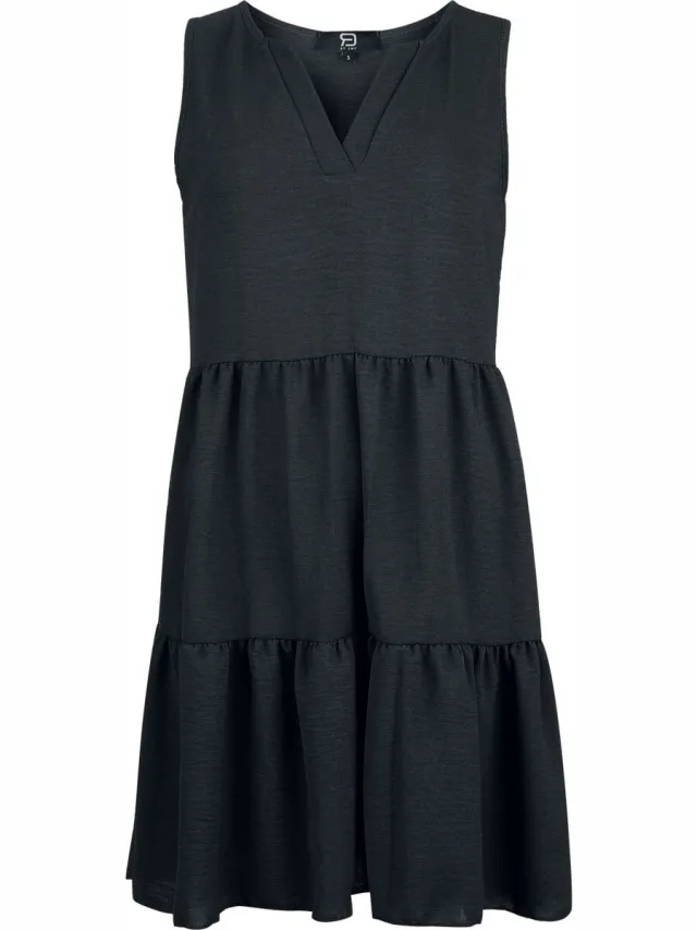 R.E.D. ROCK-ENGINEERED DESIGN zwarte basic jurk - Dames