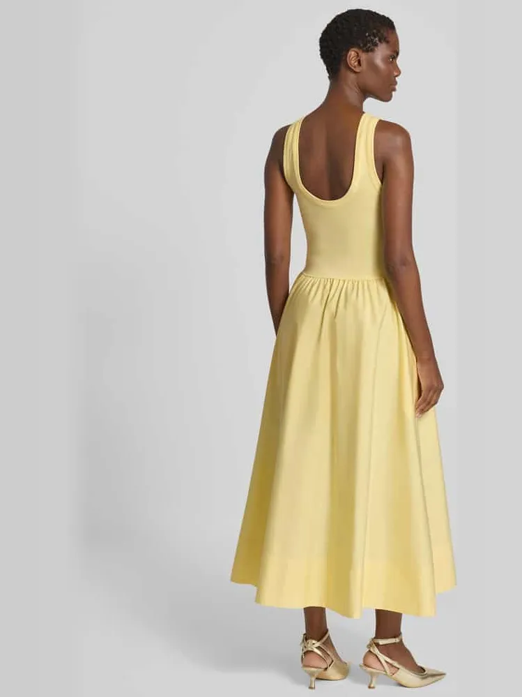 Polo Ralph Lauren Fit-and-flare vrijetijdsjurk van viscosemix geel, foto 3