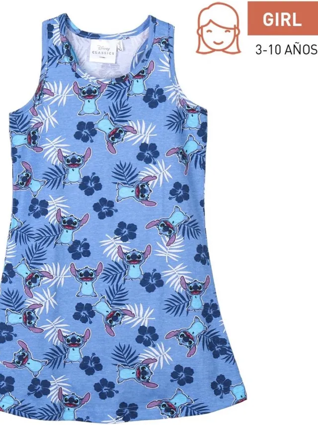 Disney Stitch Jurk - Blauw - Tropical