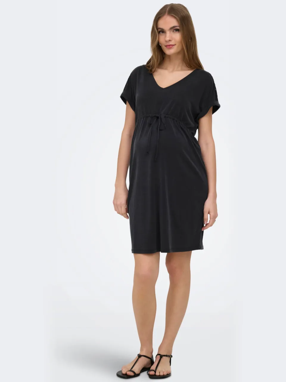 Only Maternity midi zwangerschapsjurk zwart, foto 4