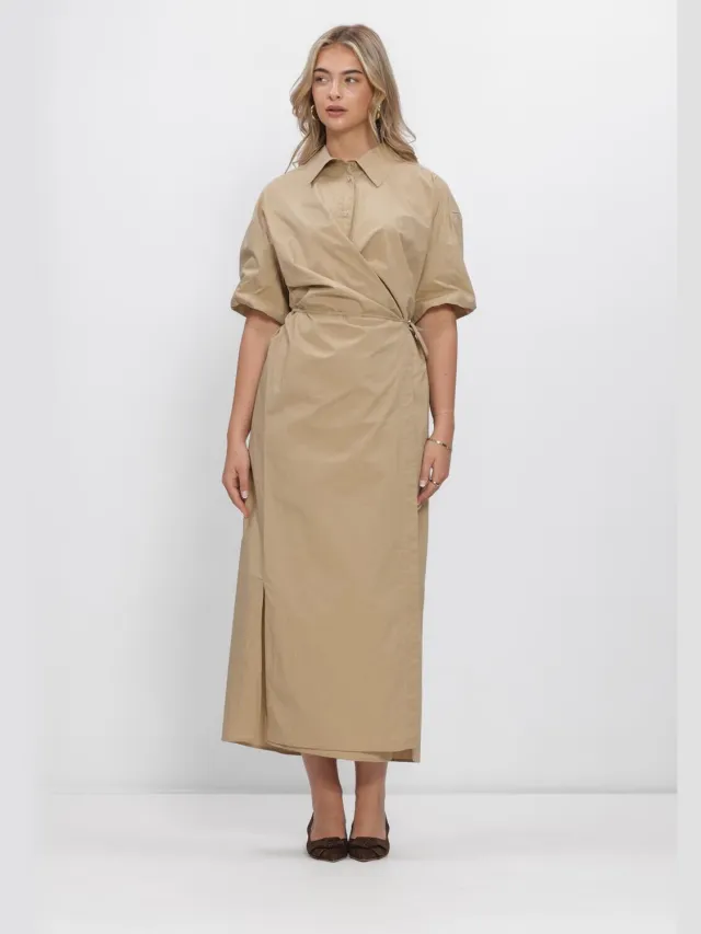 SECOND FEMALE Dames Jurken Rhye Dress - Beige
