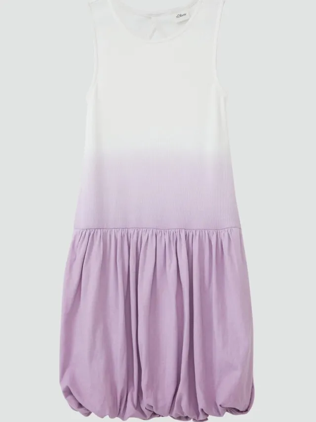S.Oliver female - Korte jurk met ballonrok en kleurverloop lavendel