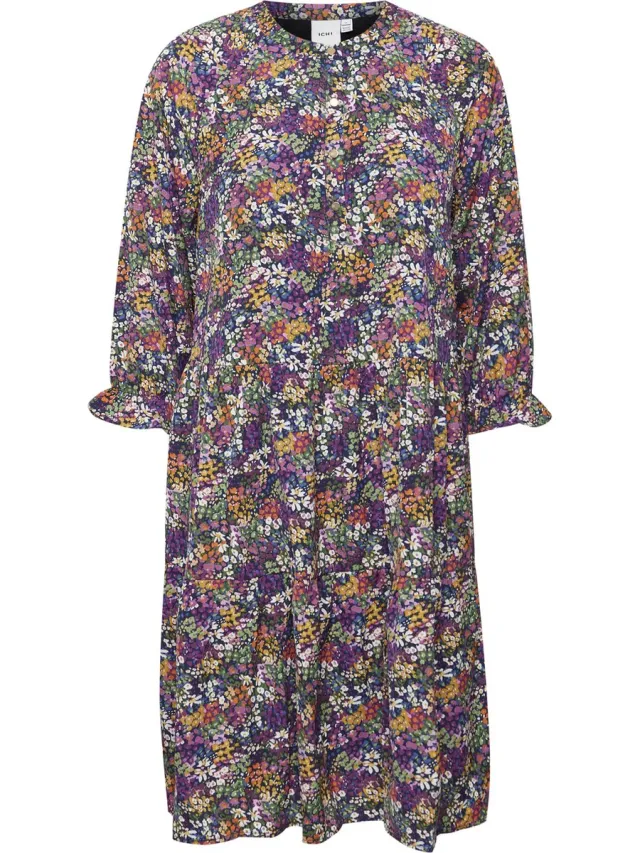 Ichi IXDRAMA DR9 Dames Jurk Phlox Multi flower print