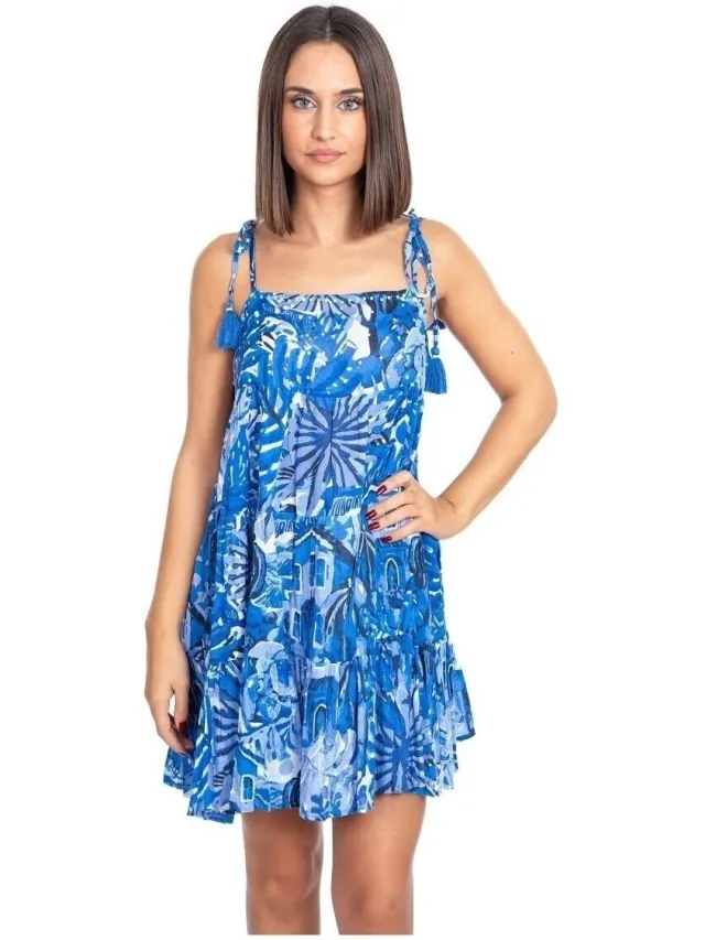 Isla Bonita By Sigris Korte Jurk Isla Bonita By Sigris Korte Jurk Blauw