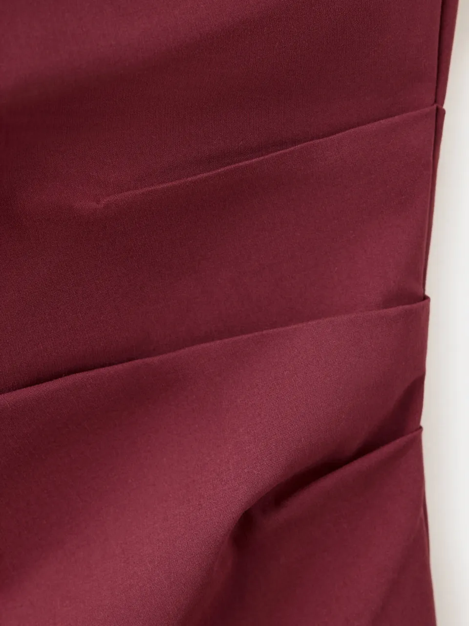 Mango one shoulder korte zomerjurk - donkerrood, foto 6