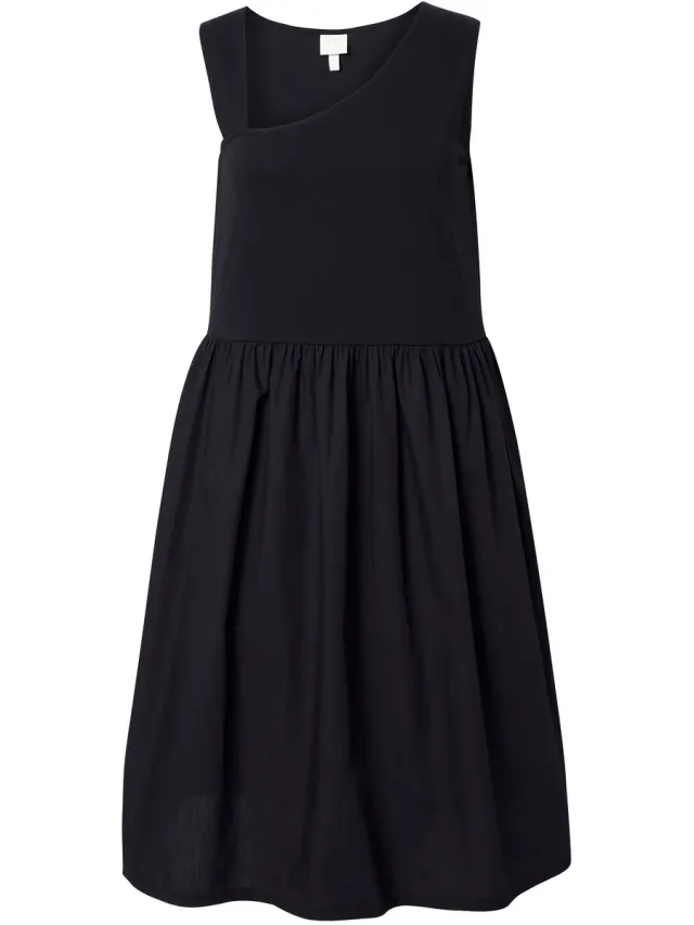 Ulla Popken Dames - Jurk - Zwart - Maat 58+