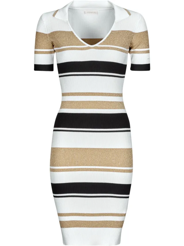 Guess Korte Jurk Guess EVIE STRIPED POLO DRESS Multicolour