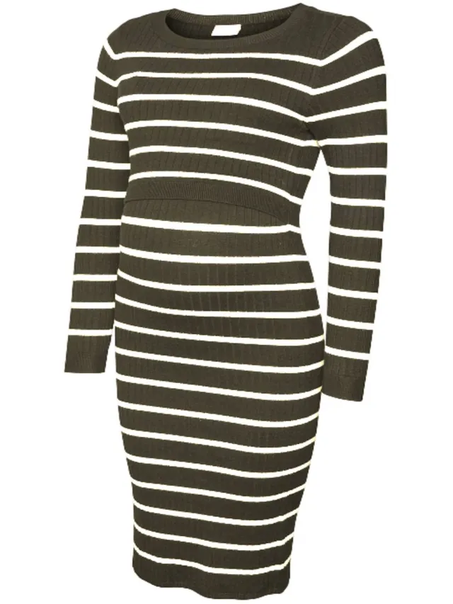 Mamalicious MLNEWSIV JUNE LS UK KNIT DRESS 2F A NOOS - Dames - Mini jurken Grape Leaf
